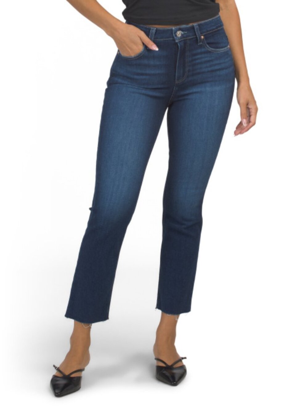 PAIGE Petite Cindy Raw Hem Jeans